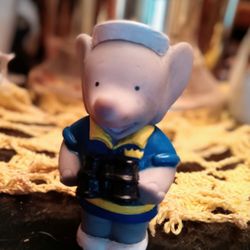 Adorable Elephant Holding Binoculars Pencil Topper 