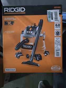 RIDGID
14 Gal. 6.0 Peak HP NXT Shop Vacuum Wet Dry Vac with Fine Dust Filter, Locking Hose, Wands and Attachments