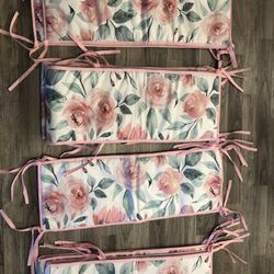 Baby Crib Padding For Sides Floral 