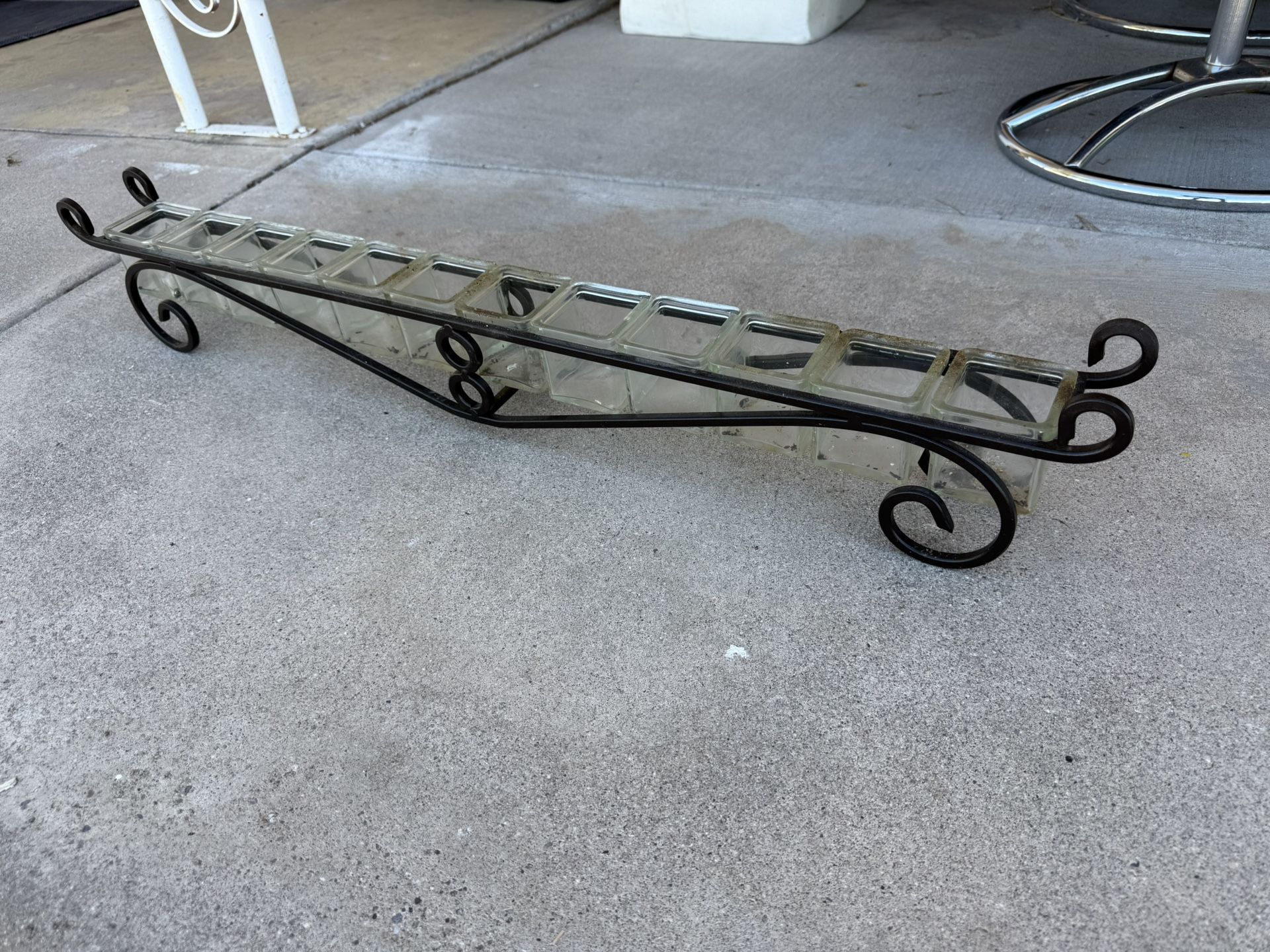 Wrought Iron Mantle Candle Holder