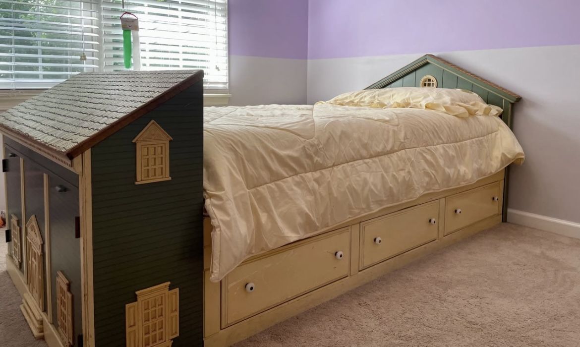 Antique Singer Dollhouse Bed