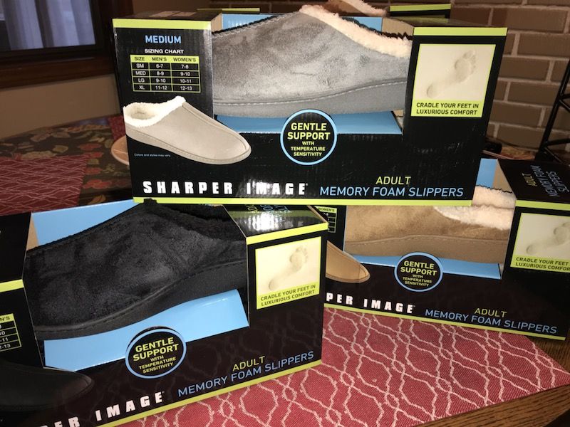 Sharper image cheap memory foam slippers