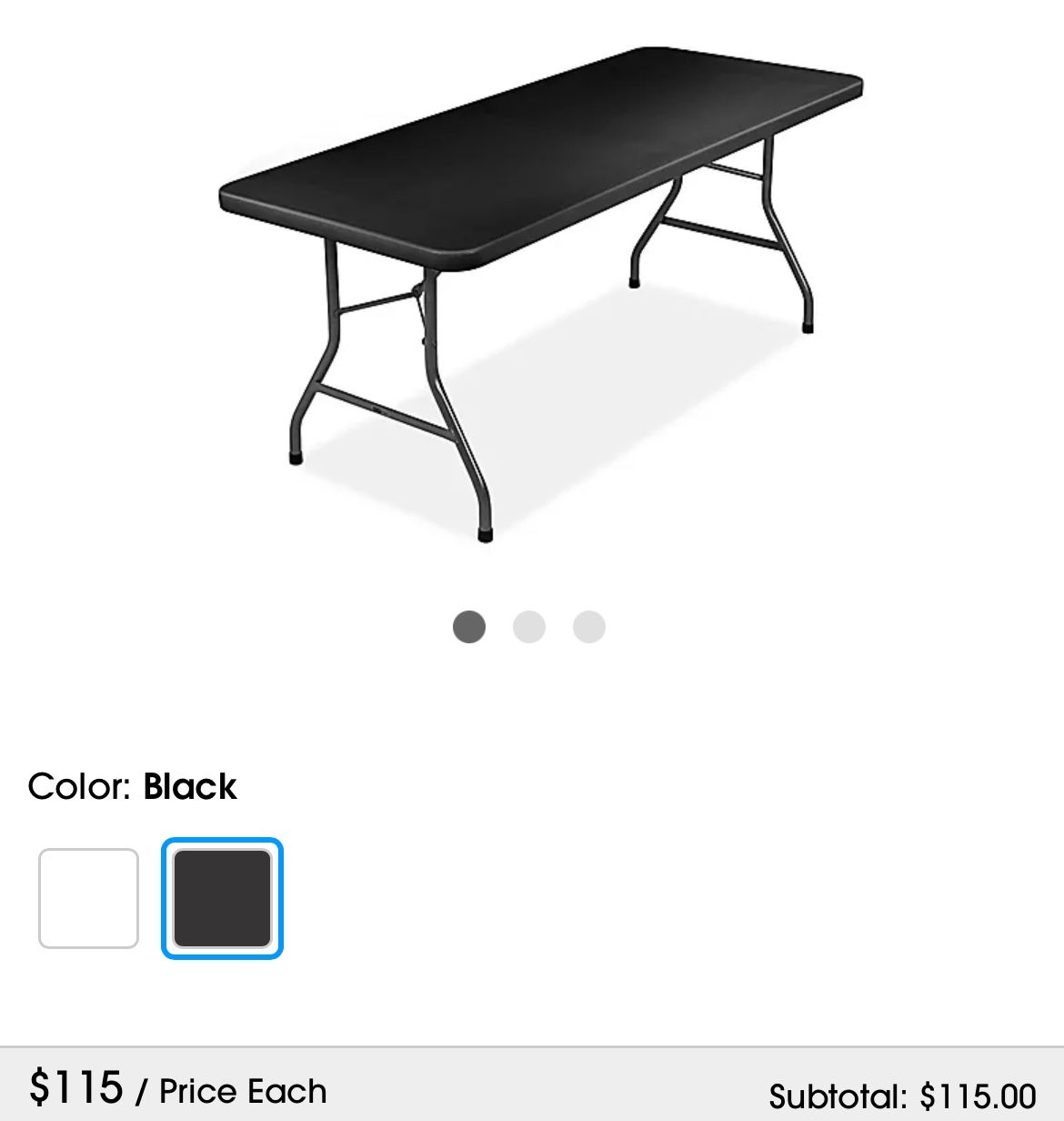 Black Folding Table