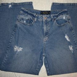 Baggy Fit Women's Juniors Blue Jeans 