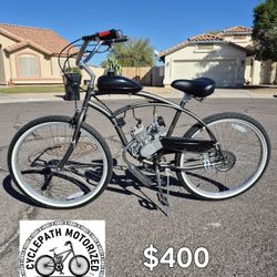 Gas Bike Not Electric Motorized Bicycle Beach Cruiser Motor Bike Moped Delivery Available