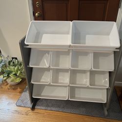 Toy Storage With Plastic Bins