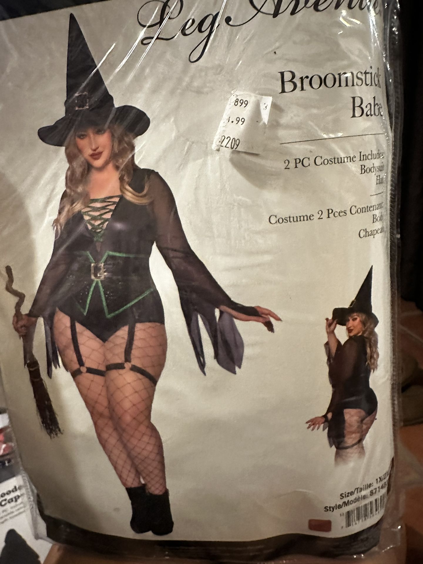 Sexy Witch Costume Size 1X/2X