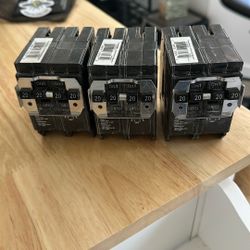 x3 Circuit Breakers - quad 20 Amp