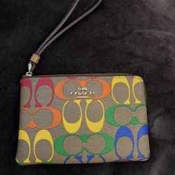 Small Rainbow Coach Purse 