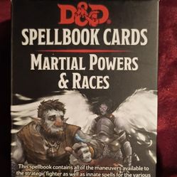 D&D Spellbook Cards Martial Powers & Races Never Opened
