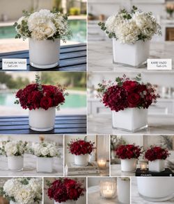 White Frosted Glass Square Vase