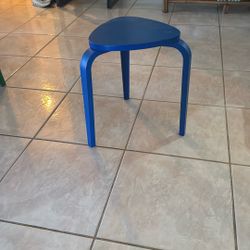 Blue Wooden End Table