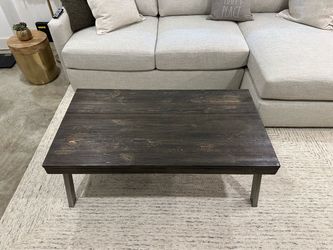 Dark Gray Wood Coffee Table