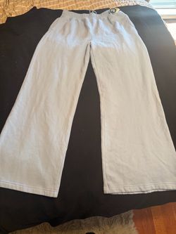 Light Blue Wide-Leg Sweatpants with Tags
