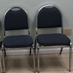 Upholstered Stackable Chairs  (2 Available) 