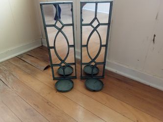 Antique mirror with candle Holders 