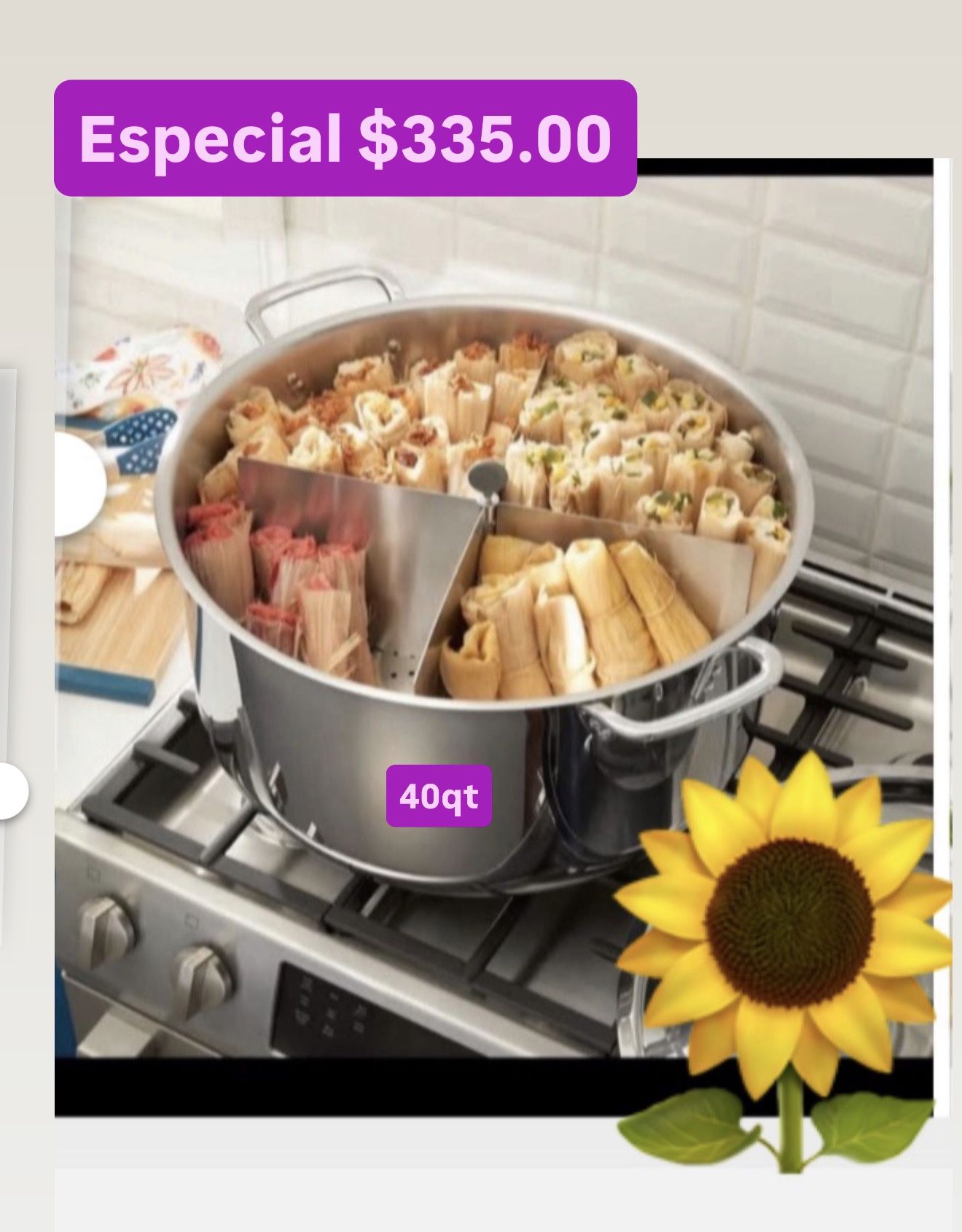 Especial Solo $335 Olla Vaporera Tamalera Con Nuevo Divisor Parrilla Capacidad $120 Tamales Birria Pozole Menudo Barbacoa Princess House Ventas Finale