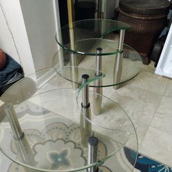 Two matching glass End tables