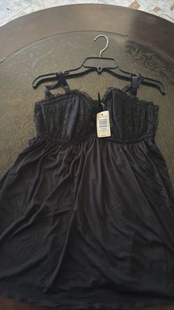 Torrid Black Lace Bodice Slip Dress