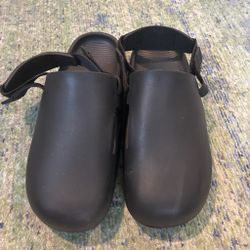Dark Brown Clogs with Back Strap