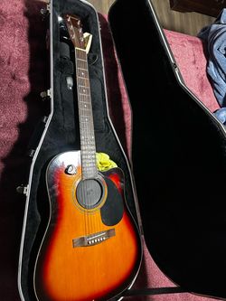 Johnson Electric Acoustic 6-string guitar cut away with extras