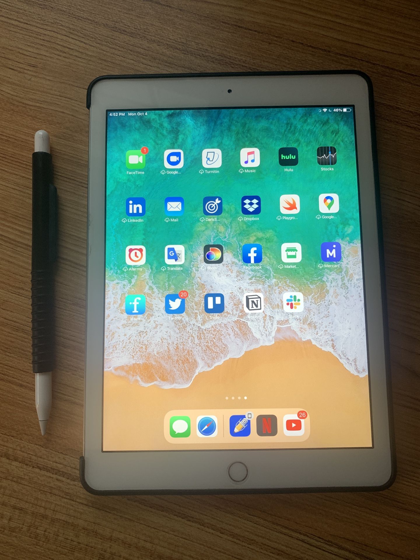 iPad (6th Generation) with Apple Pencil, Case And Screen Protector