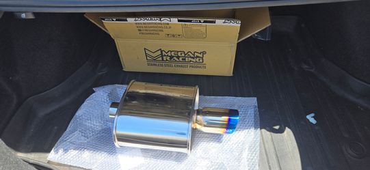 Honda Civic Si 2.5 inch Megan titanium burnt tip exhaust