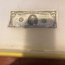 Five Dollar Bill “1995”