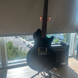 Electric Guitar + Amplifier + Stand