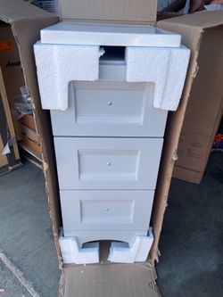 Glacier Bay Everdean 12 in. W x 14.5 in. D Bathroom Drawer Base Vanity with Cultured Marble Top