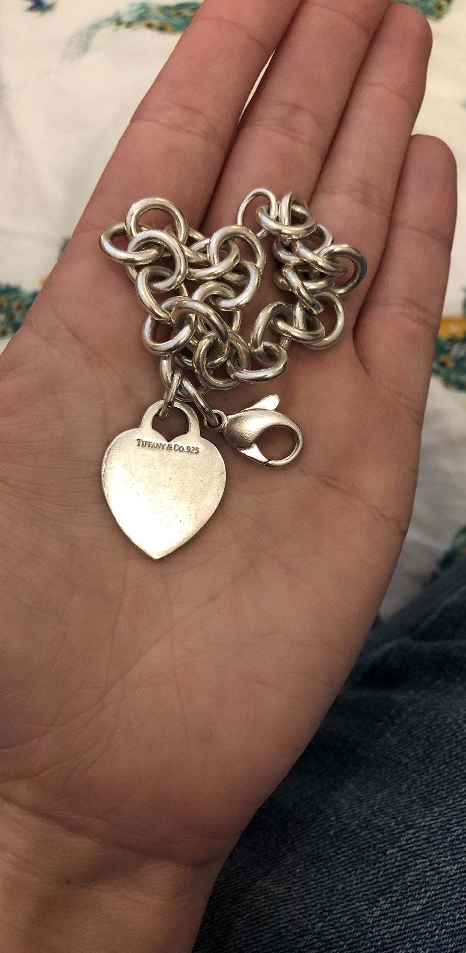 Tiffany’s Co. Classic Sterling Silver Heart Bracelet