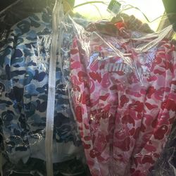 BAPE camo hoodie Pink 