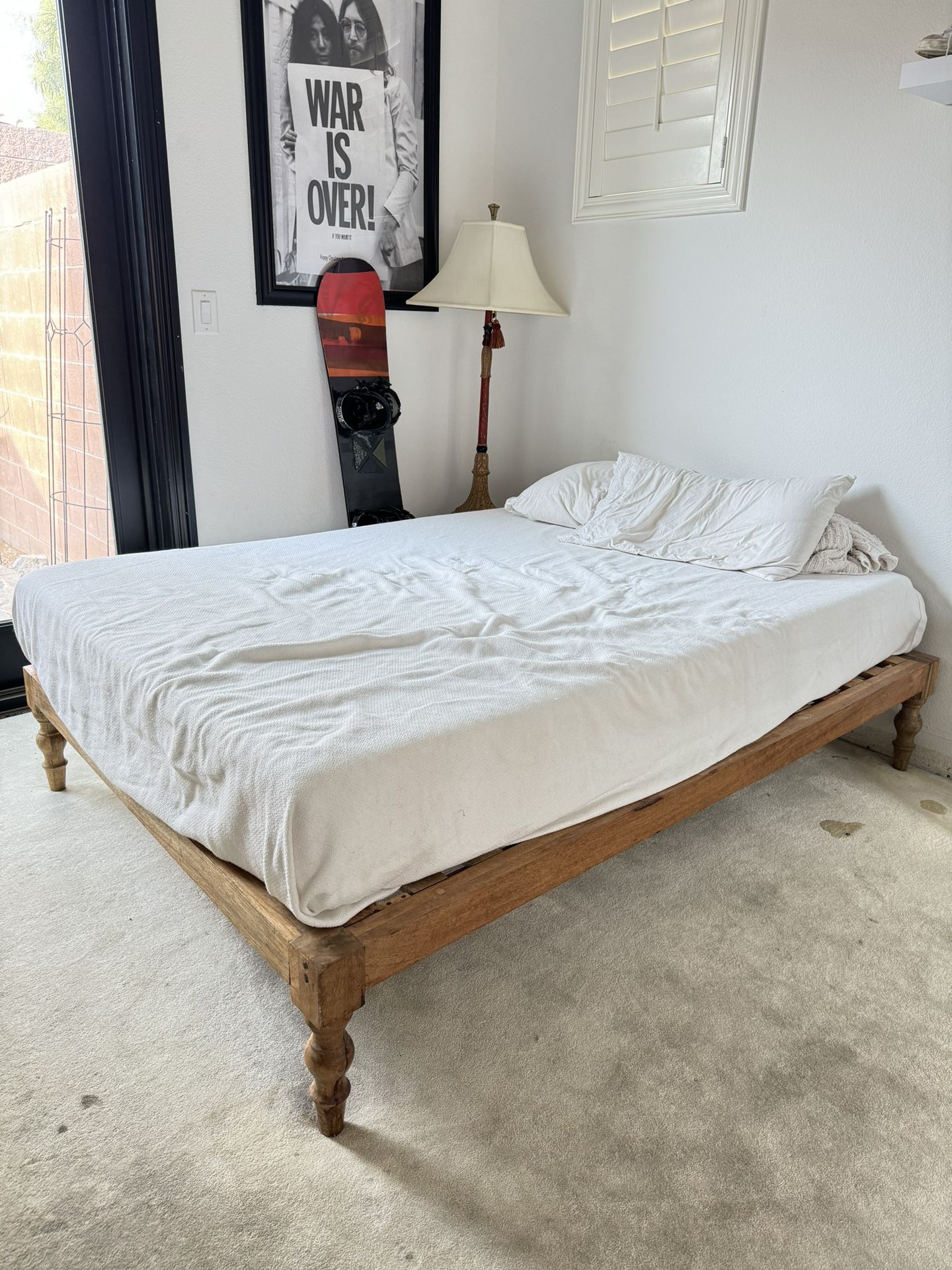 Full Size Bed Frame and Mattress 