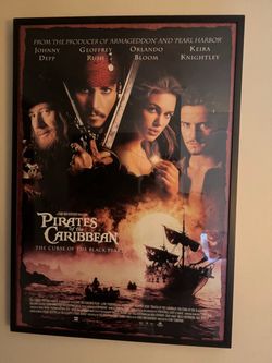 Framed Pirates of the Caribbean Movie Poster – Johnny Depp