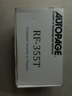 AutoPage RF-355T 3-Channel Car Alarm Security System, Keyless Entry