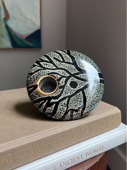 Handcrafted Abstract Ikebana Vase ( D6” ) firm on price