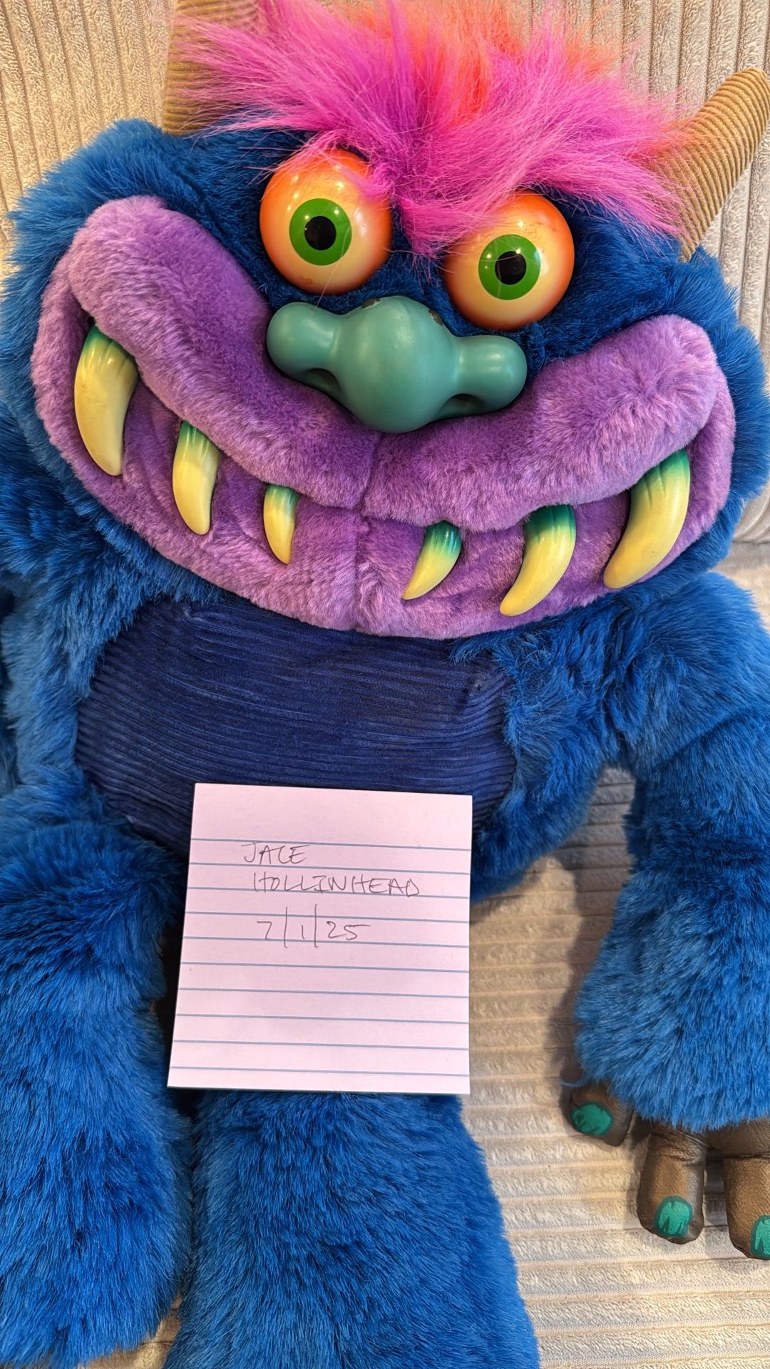 Vintage 2001 My Pet Monster Talking Plush Toy