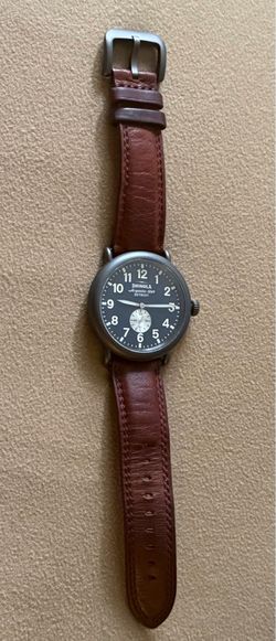Shinola Runwell 47mm Watch – Brown Leather Strap