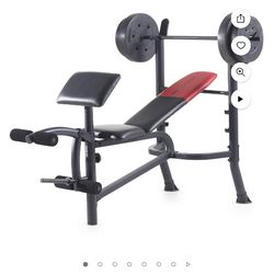 Weider Pro 265 Standard Weight Bench w/ Bar & 50lb Weights - $80 OBO