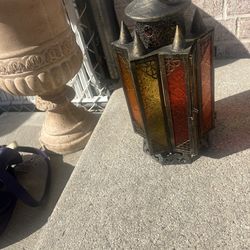 Moroccan glass candle holder