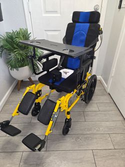 Kids Reclining Wheelchair - Heavy Duty 220 lbs Capacity Folding Kids Wheelchair with Elevating Footrest