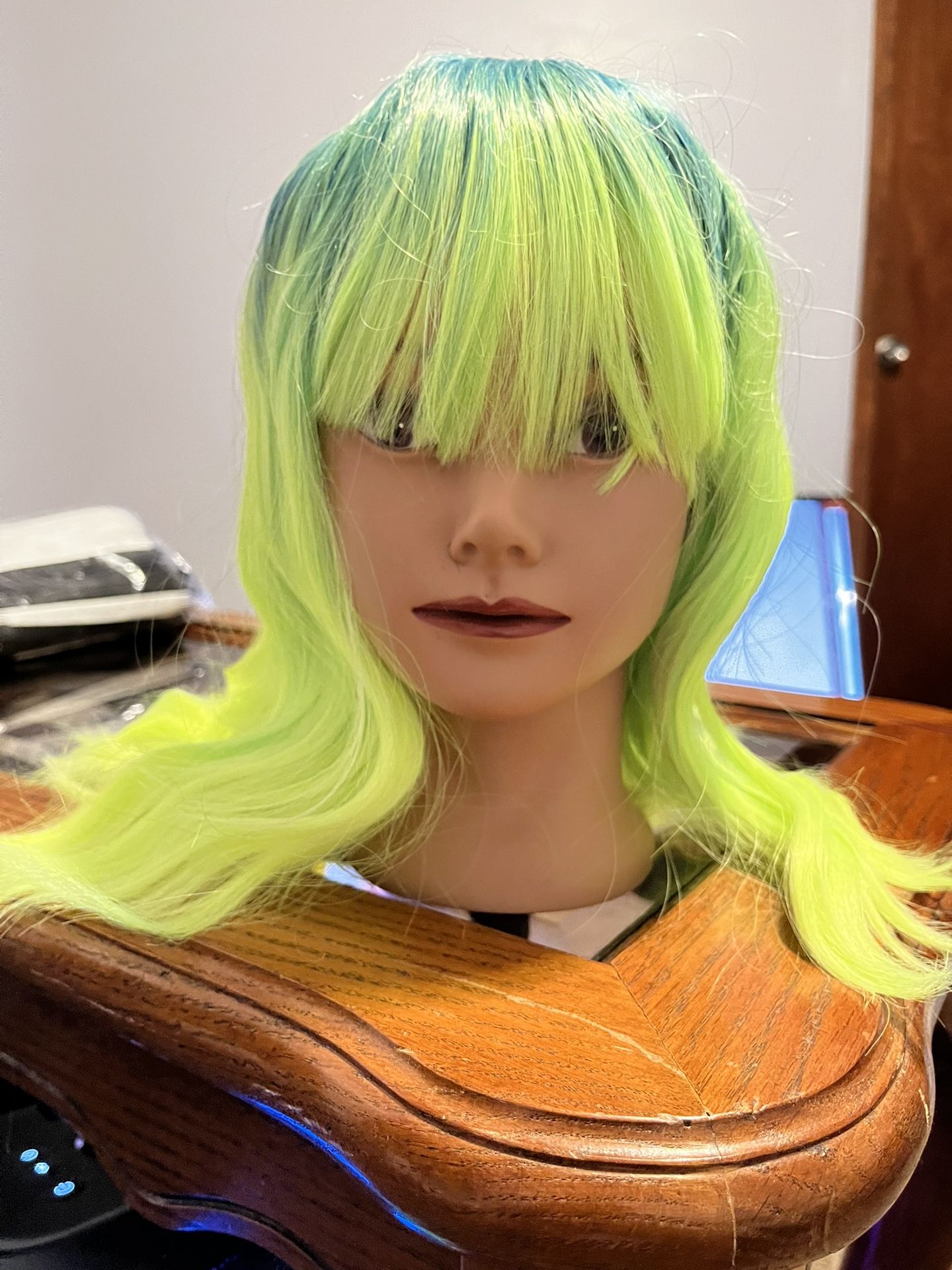 Green Two Tone Wig