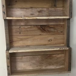 Handmade Exotic Hardwood Spice Shelf— Heavy, Solid Wood