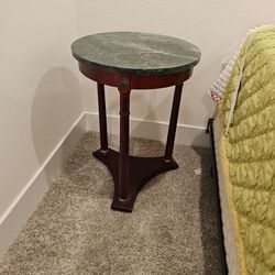Marble End Table Side Table Green