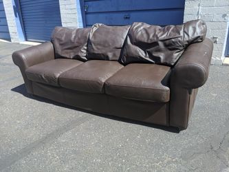 NEW Brown Leather Sofa