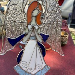 Glass Candle Holder Angel