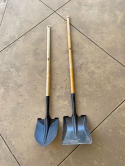 Expert Gardener Shovel Set (2-Piece) – Round Point & Square Transfer – Lightly Used