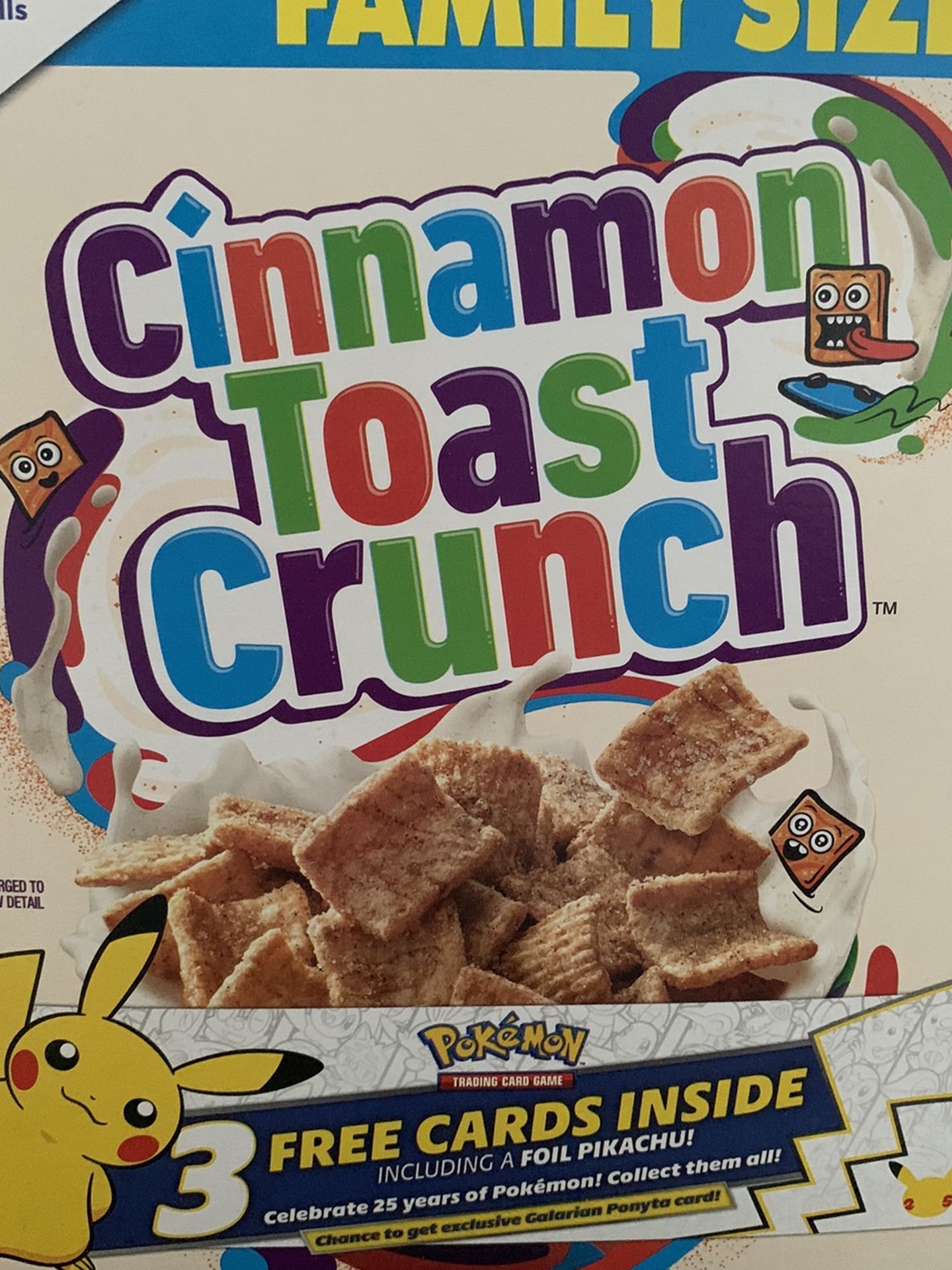 Pokemon Cinnamon Toast Crunch Sealed Pack Inside
