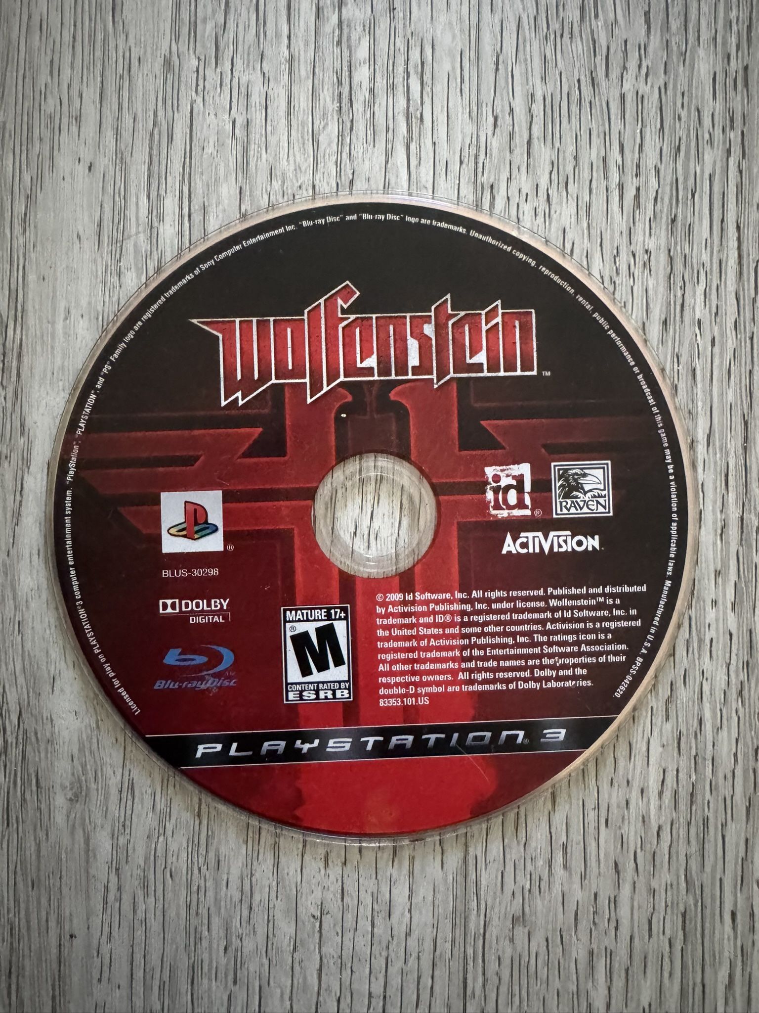 Wolfenstein Sony PlayStation 3 2009 PS3