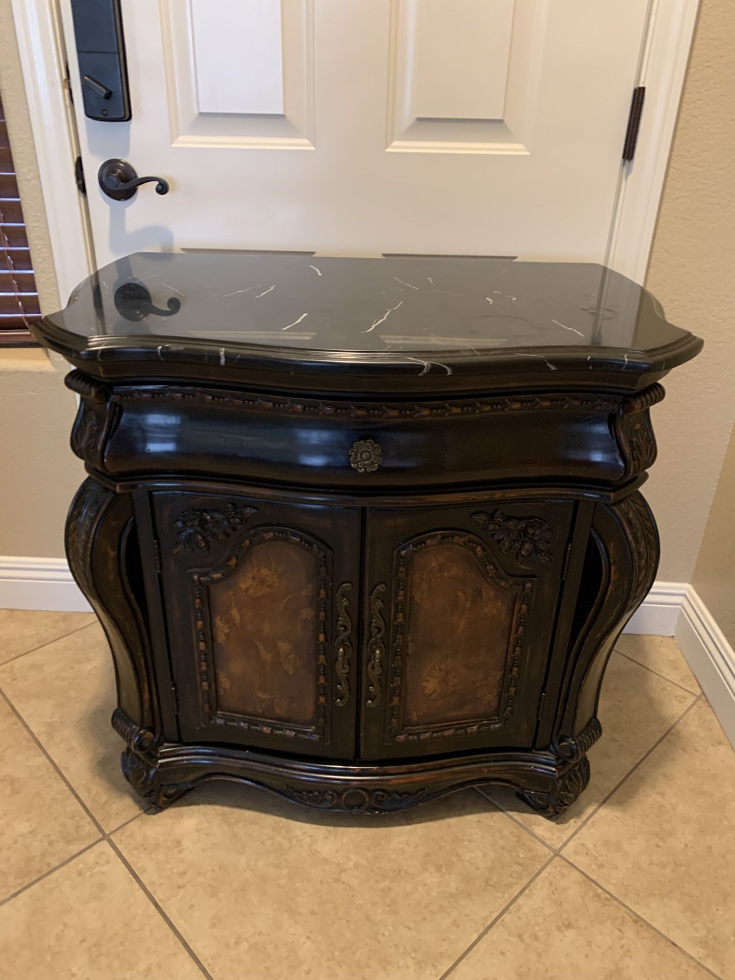 Antique Euro Castle Brand  Credenza Sideboard Cabinet